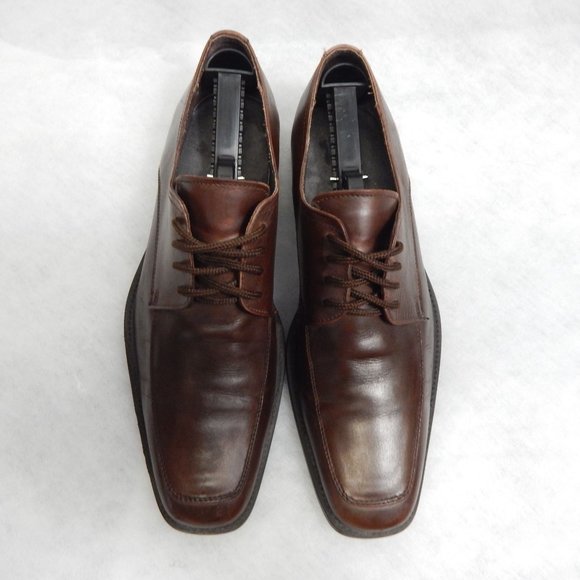 Giorgio Brutini Mens Brown Lace Up Leather Oxford Size 10M - Picture 3 of 10